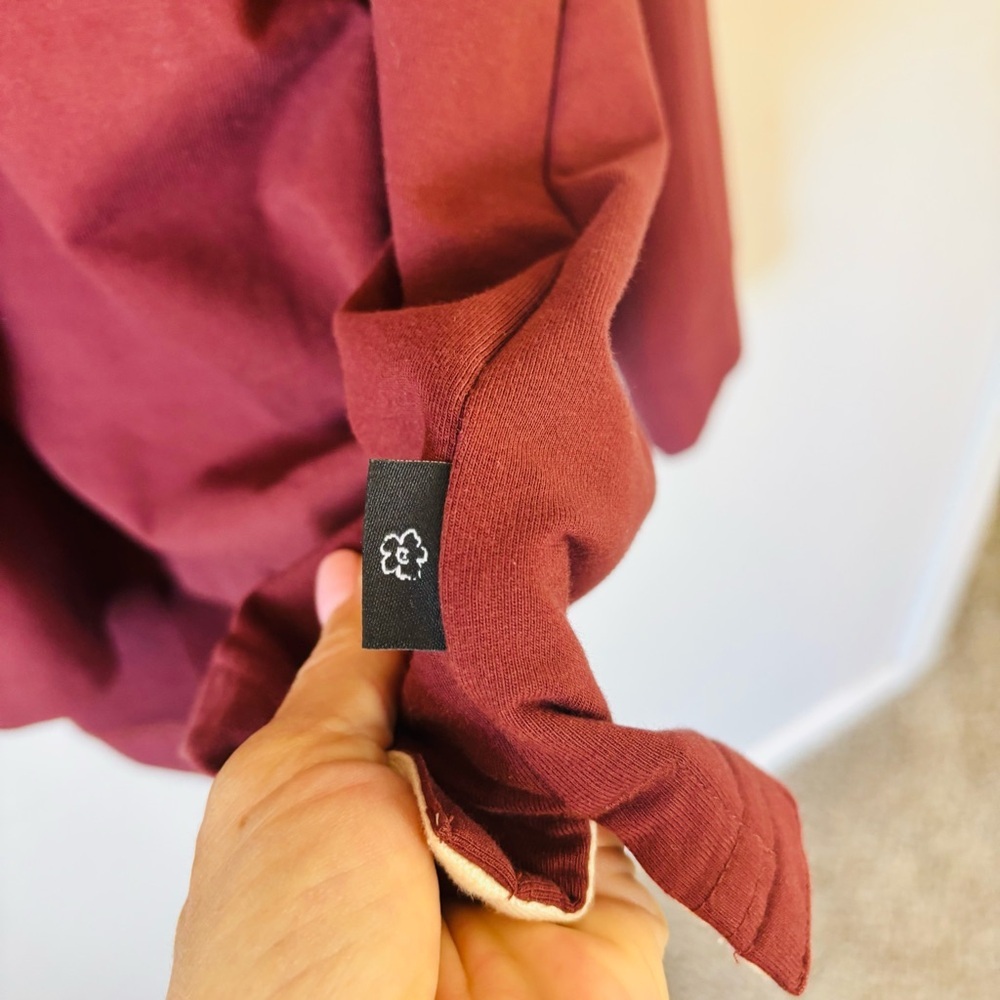 Ted Baker Burgundy Knit Top 1/4 zip - Picture 4 of 8